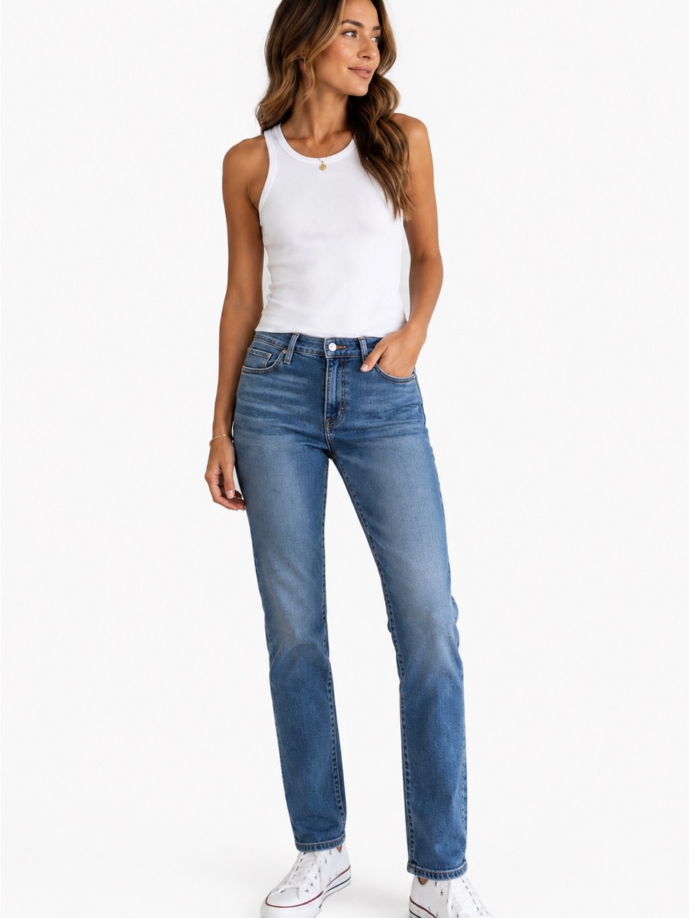 Levi’s Slimming Straight Jeans Size 28 Medium Wash Classic Straight Leg